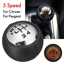 Perilla de cambio de velocidad de 6 velocidades 5 velocidades para Peugeot 307 308 3008 407 807 para Citroën C3 (A51) C4 C4 Picasso