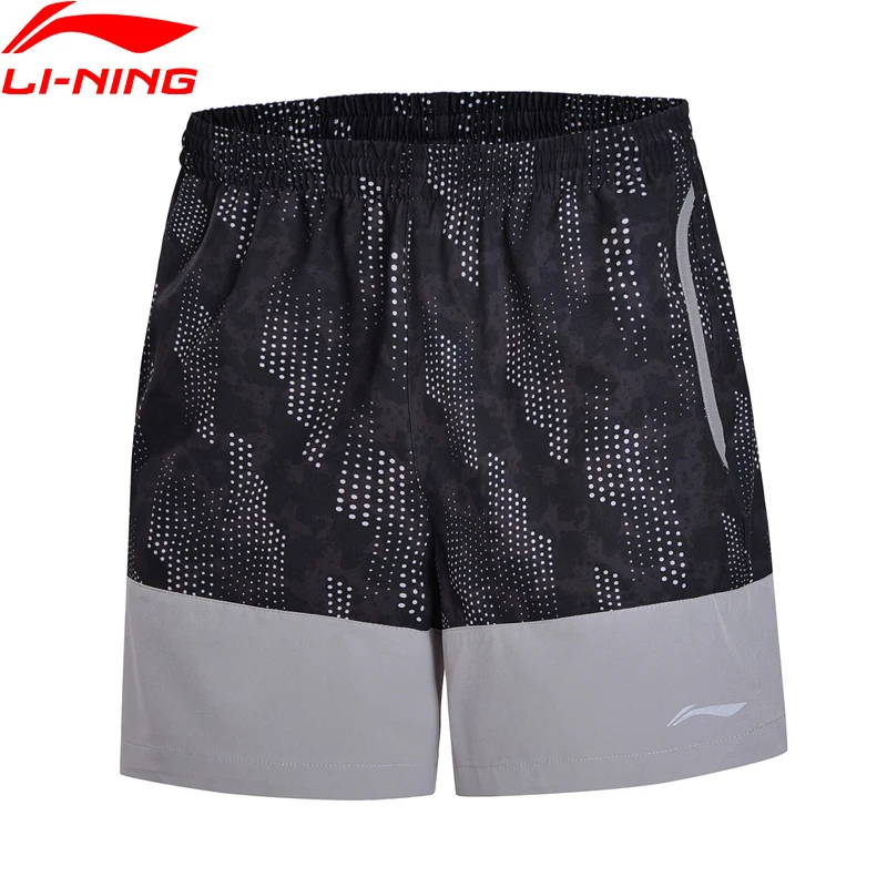 Li Ning мужские шорты для бега сухой погоды обычная посадка 91.1% полиэстер 8.9%