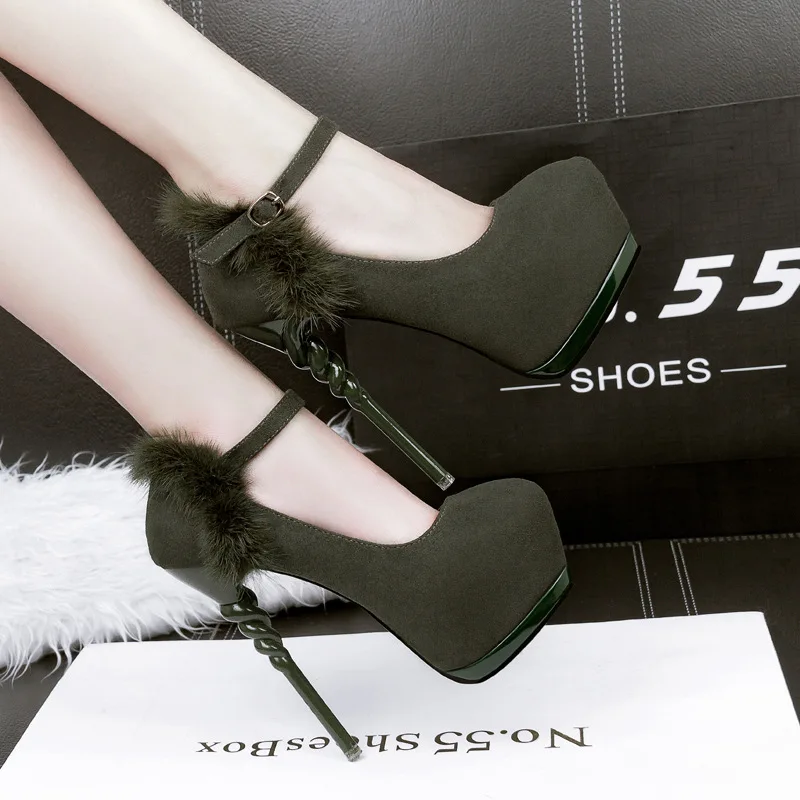 

American fashion leather horse hair a words with round head with ultra fine waterproof Taiwan since documentary shoes