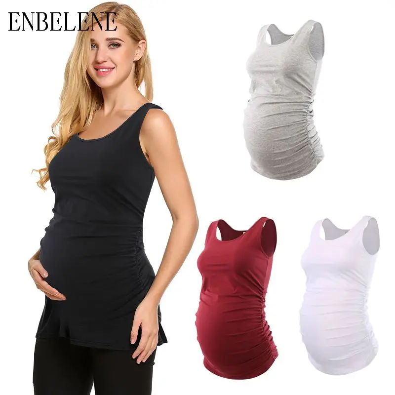 High Quality Cotton Pregnant Woman Tops for Female Odell Tank Top Black