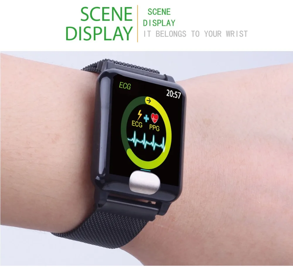 E04 смарт-Браслет фитнес-трекер ЭКГ/PPG кровяное давление монитор сердечного ритма водонепроницаемые Смарт-часы для Xiaomi Android IOS