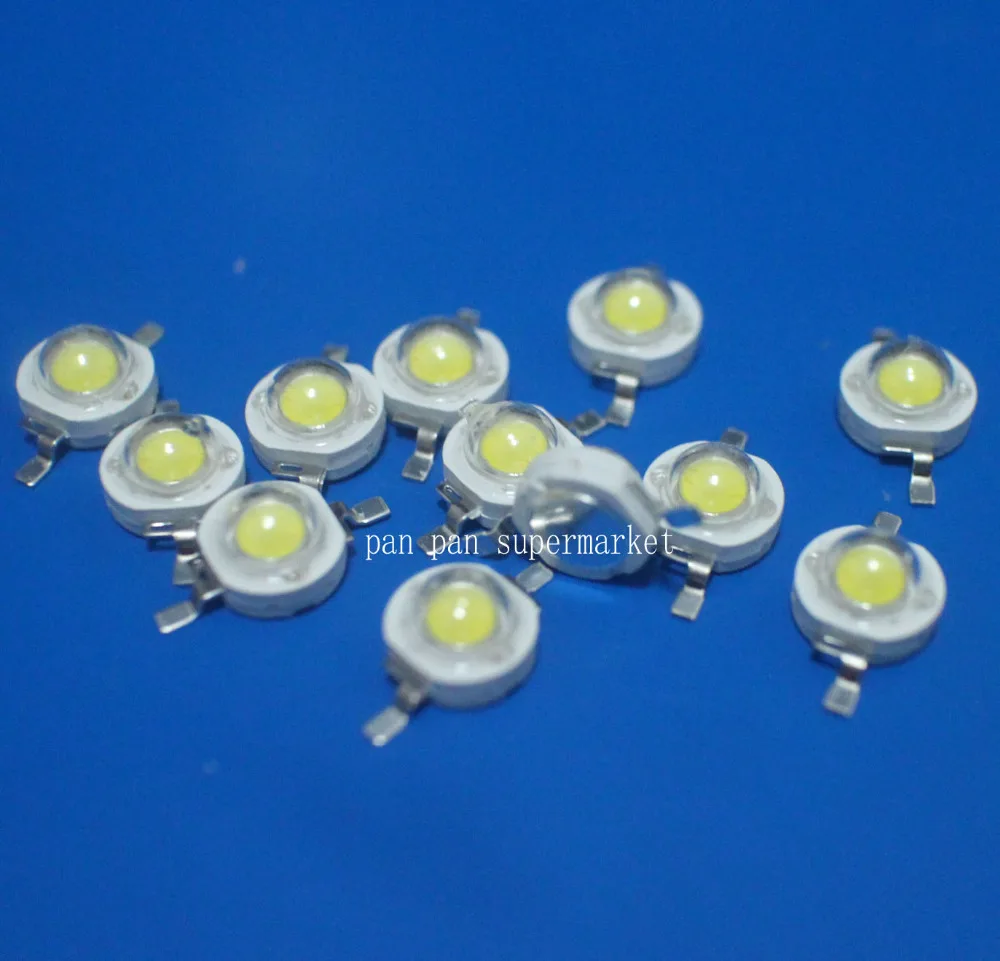 

1000pcs Real Full Watt 3W High Power LED lamp Bulb Diodes SMD 110-120LM LEDs Chip For 3W - 18W Spot light Downlight