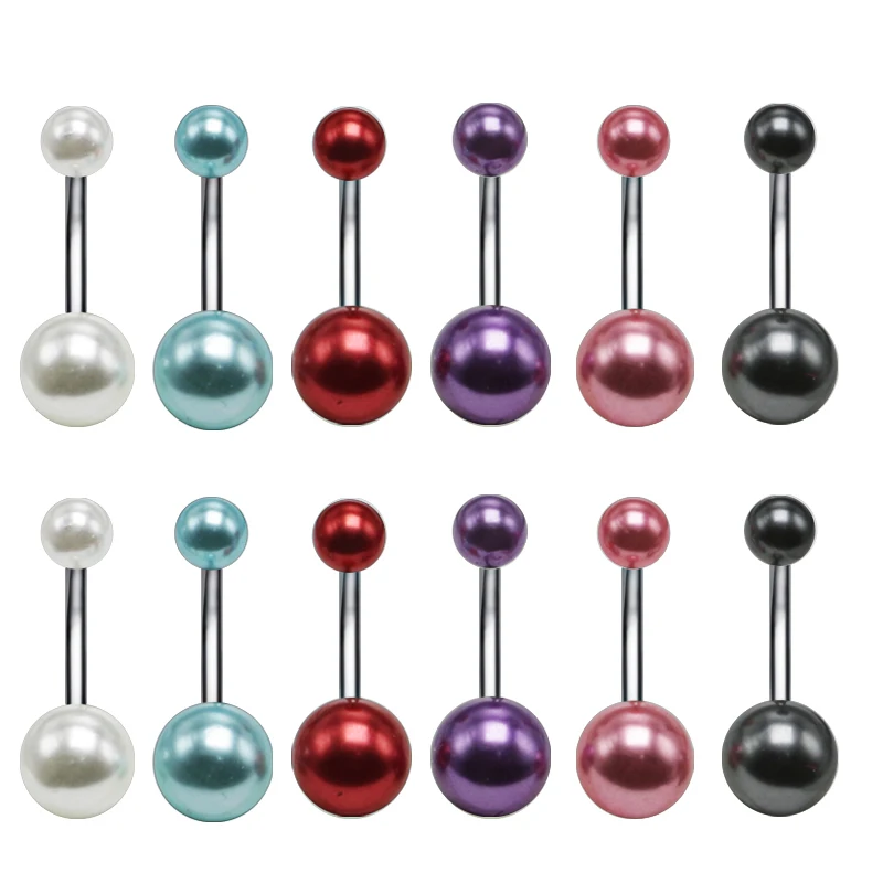 

Wholesale Cheap 12Pcs/Lot Sexy Belly Button Rings Piercing ombligo Plastic Navel Barbell percing Body Jewelry