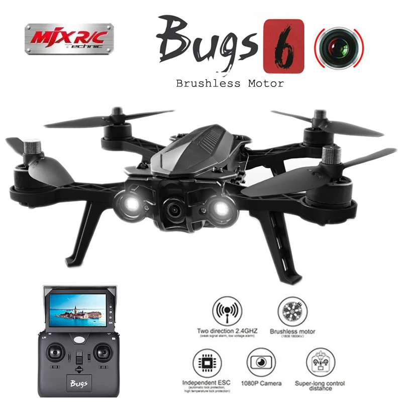 

MJX Bugs 6 B6 Dron 1600kv Brushless Motor Profissional Drone With Camera HD 7.4V 1300mAh Battery RC Quadcopter 2.4G Quadrocopter