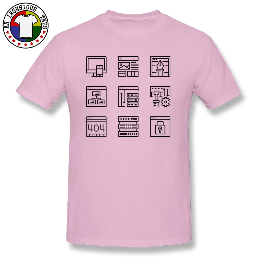 Web Design Programming Fashion Men T Shirts O-Neck Short Sleeve Pure Cotton Tops T Shirt Casual Tops Shirts Drop Shipping Web Design Programming pink