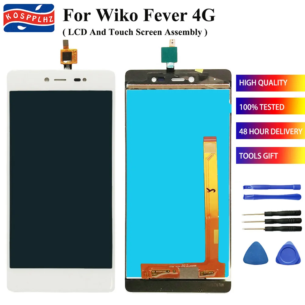 

KOSPPLHZ Original Wiko Fever LCD Display For Wiko Fever 4G LCD Display Touch Screen digitizer Assembly Replace Screen +tools