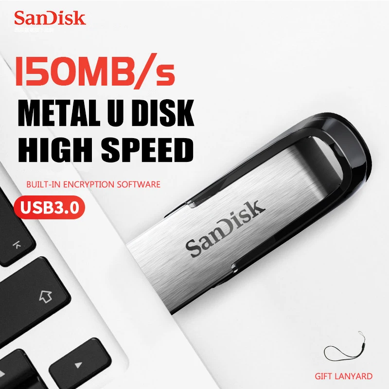 USB флеш накопитель SanDisk 128 ГБ 130 МБ/с./с 64 3 0 32 ГБ|USB флэш-накопители| |