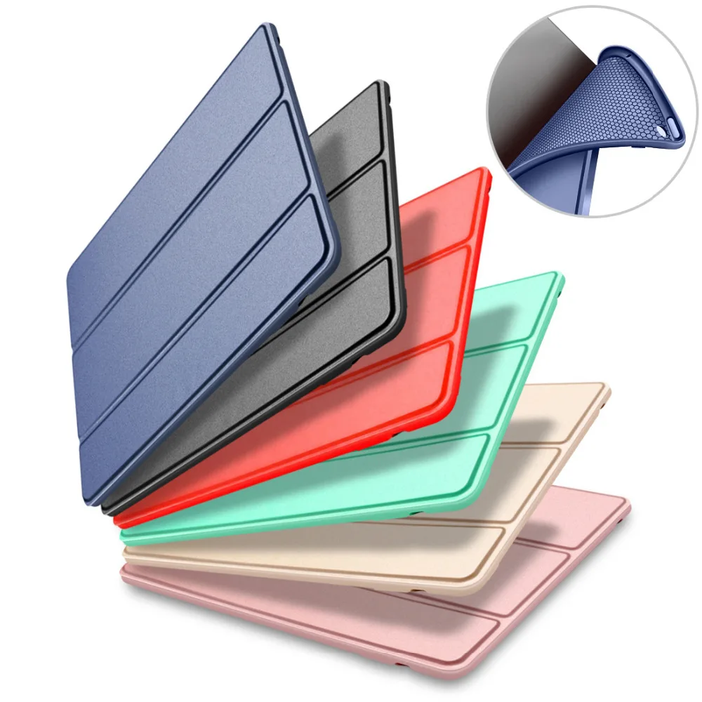 Case-for-iPad-Mini-4-3-2-1-Case-PU-Leather-Silicone-Soft-Back-Trifold-Stand