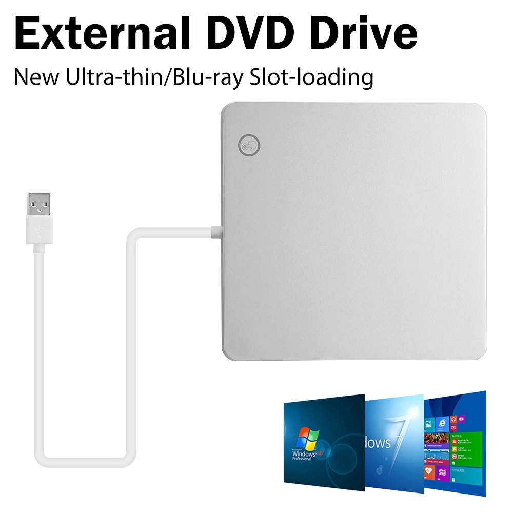 Universal USB 2.0/3.0 External Slot DVD/CD RW Super Drive For Apple Macbook Pro Air i MAC External Slot-loading Ultra-thin