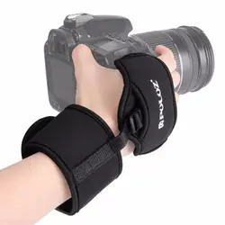 PULUZ Мягкий неопреновый ремешок на запястье с 1/4 дюймов винтом пластиковая пластина Professional аксессуары для камеры для SLR/DSLR камеры