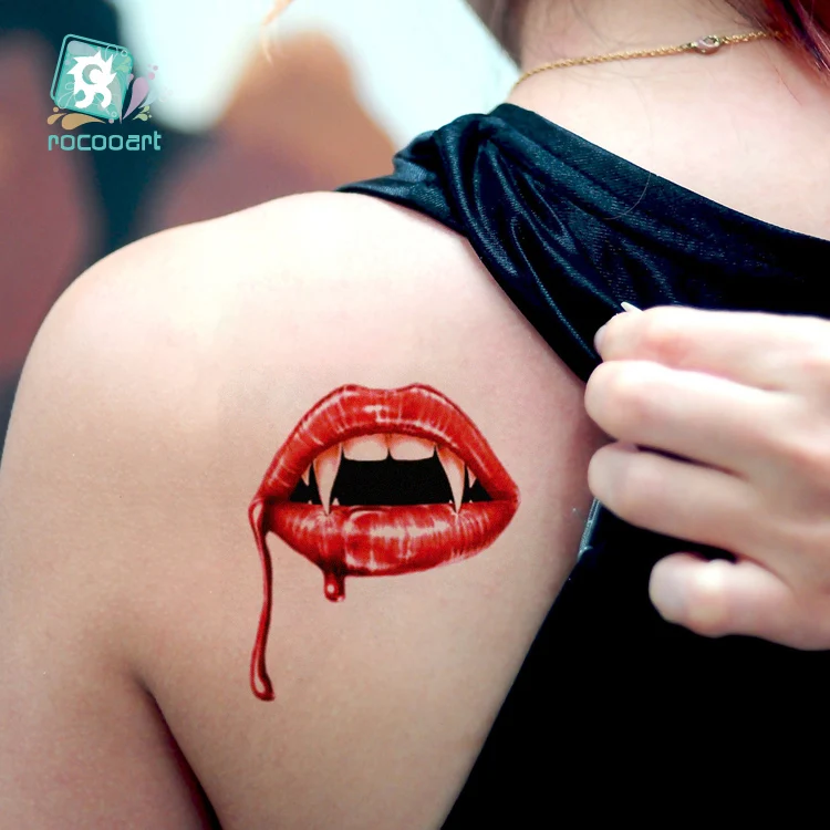 24 различных 10x15 см последние ужасов Хэллоуина макияж искусственные татуировки крови губы шрамы тыквы татуировки с поддельными Парша Крови