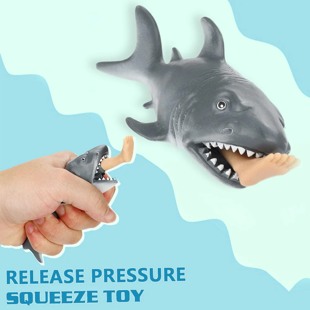 

Peardix Squishies Squeeze Shark Doll Rubber Tricks Squeezing Decor Halloween