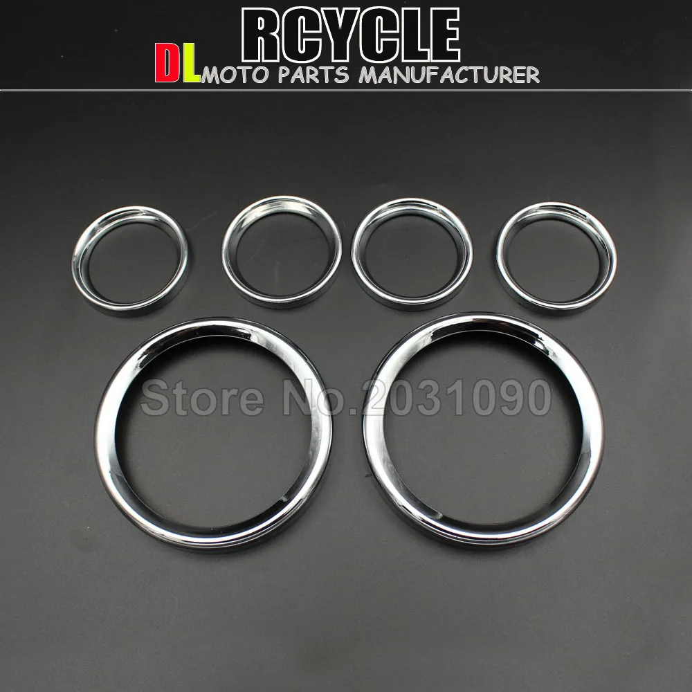 Chrome Speedometer Gauges Bezels Horn Cover For Harley Electra Street