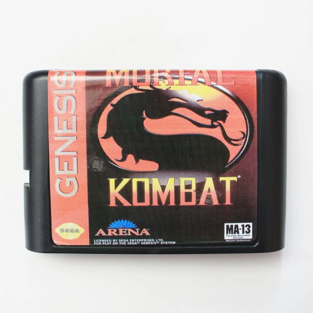 Карточная игра Mortal Kombat 16 бит SEGA MD для Sega Mega Drive Genesis|sega md game card|sega games16 bit |