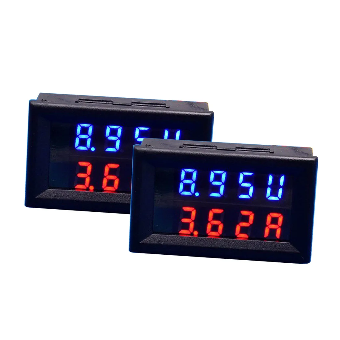 LED Dual Display Voltage Amp Panel Guage 4 Bit DC100V 10A Digital