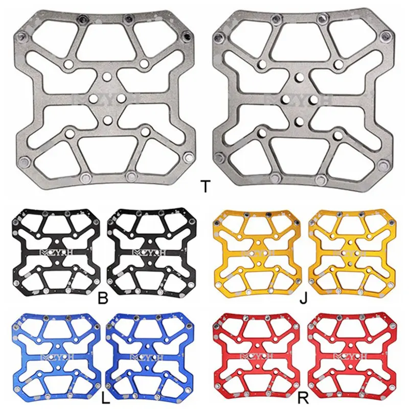 1 Pair Aluminum Alloy Bicycle Pedal Flat Platform Adapter Conversion Universal Compatible MTB Road Bike Parts Accessories