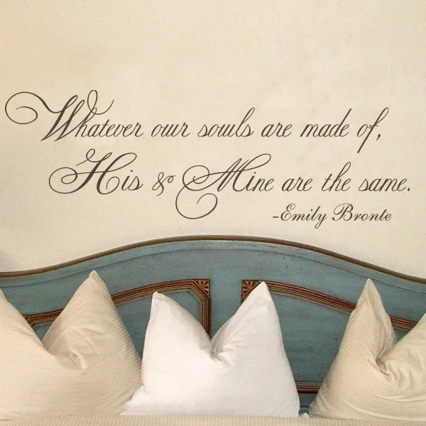 Wat Onze Zielen Zijn Gemaakt van Emily Bronte citaat vinyl