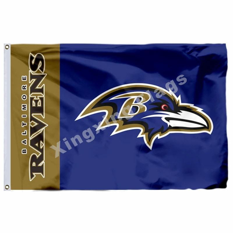 Baltimore Ravens Wordmark Flag 3ft X 5ft Polyester NFL1 Baltimore