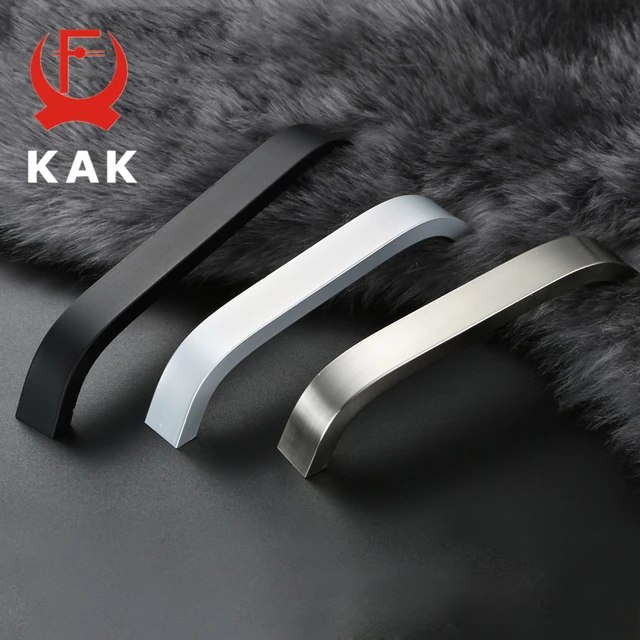 Cheap KAK Kitchen Cabinet Knobs Handles Black Furniture Handle for Cabinet Drawer Pulls Aluminum Alloy Handle 96mm 128mm 160mm 192mm Cheap KAK Kitchen Cabinet Knobs Handles Black Furniture Handle for Cabinet Drawer Pulls Aluminum Alloy Handle 96mm 128mm 160mm 192mm