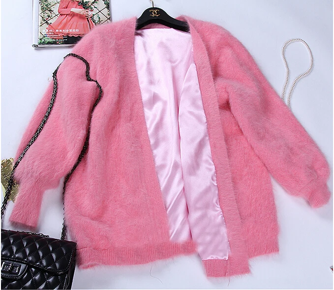 

100% Nature Mink Fur Coat with lining Fashion Knitted Mink Fur Cashmere Overcoat Women Mink Fur Jacket TBFP703
