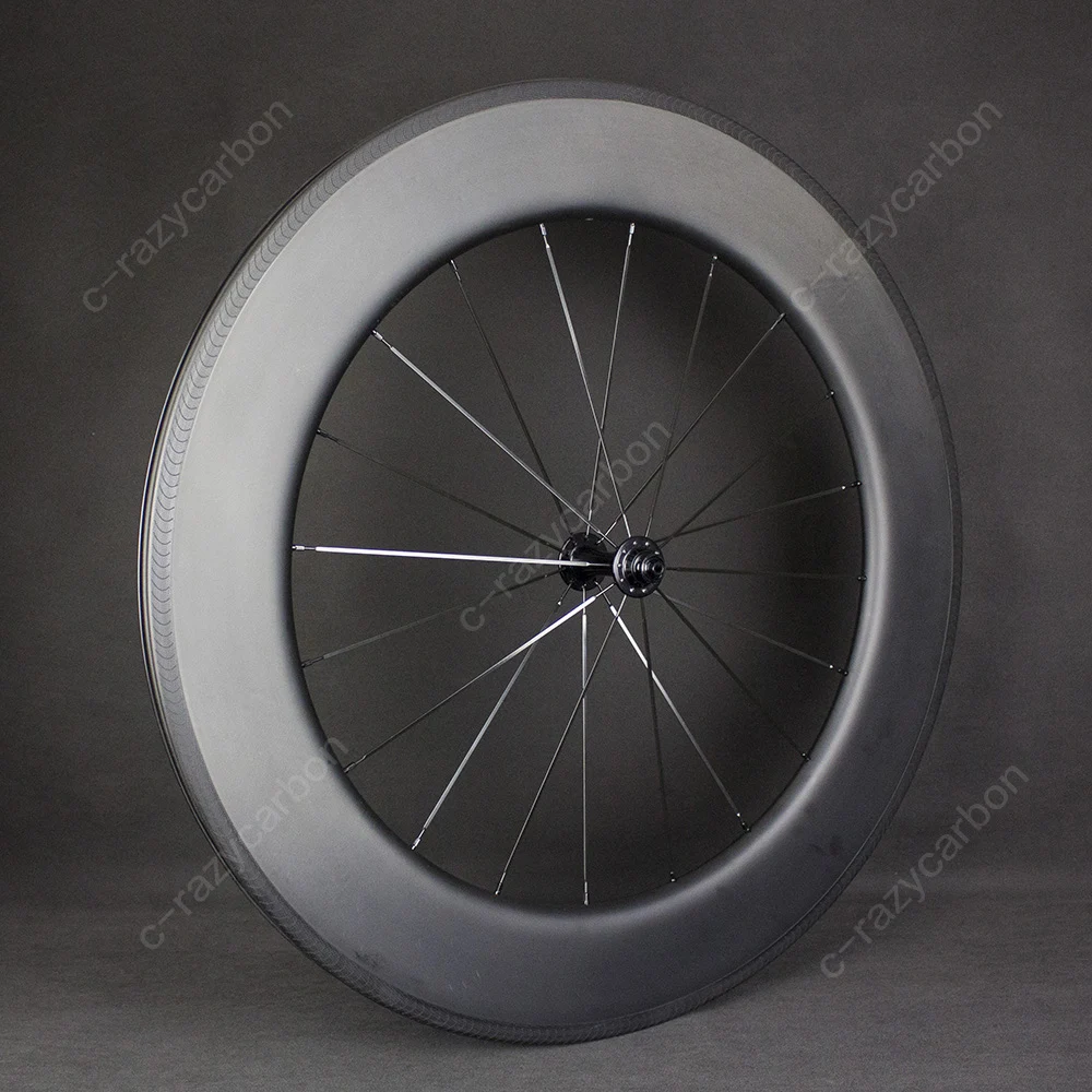 Flash Deal Free Shipping 2019 Carbon Road Wheels TT Bike 90mm Depth Aerodynamic Wheels with Flat Spokes 9