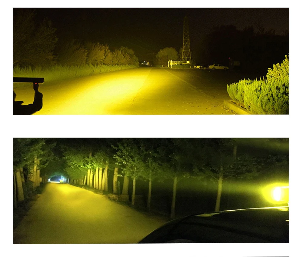 72 Вт 120 Вт 180 Вт 240 Вт 300 Вт желтый светодиод 4x4 внедорожный светильник 4WD Грузовик внедорожник ATV прицеп комбинированный луч Янтарный рабочий светильник для вождения противотуманная фара