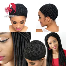 Wholesale Cornrow Wig Cap For Making Wigs Easier Sew In Braided Wig Caps Crotchet Black Color