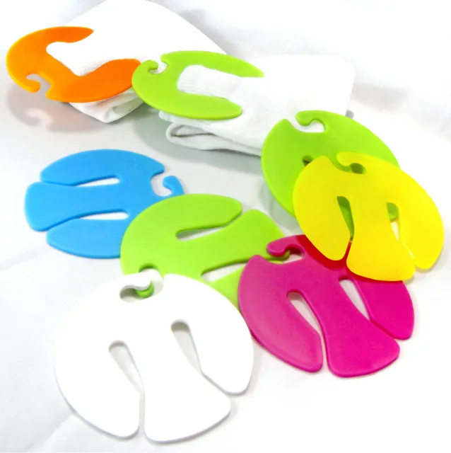 22 Pcs/Set SOCK CLIPS Sock Holder Rings Pack of Colorful Sock