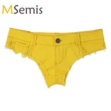 Женские пляжные шорты для девочек, для серфинга, купальник, низкая посадка, мини джинсовые шорты, стринги, джинсовые треугольные летние пляжные шорты, популярные штаны
