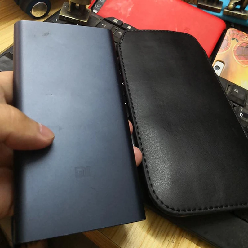 Чехол из искусственной кожи для внешнего аккумулятора Xiaomi Mi Power Bank 3 10000 мАч PLM09ZM