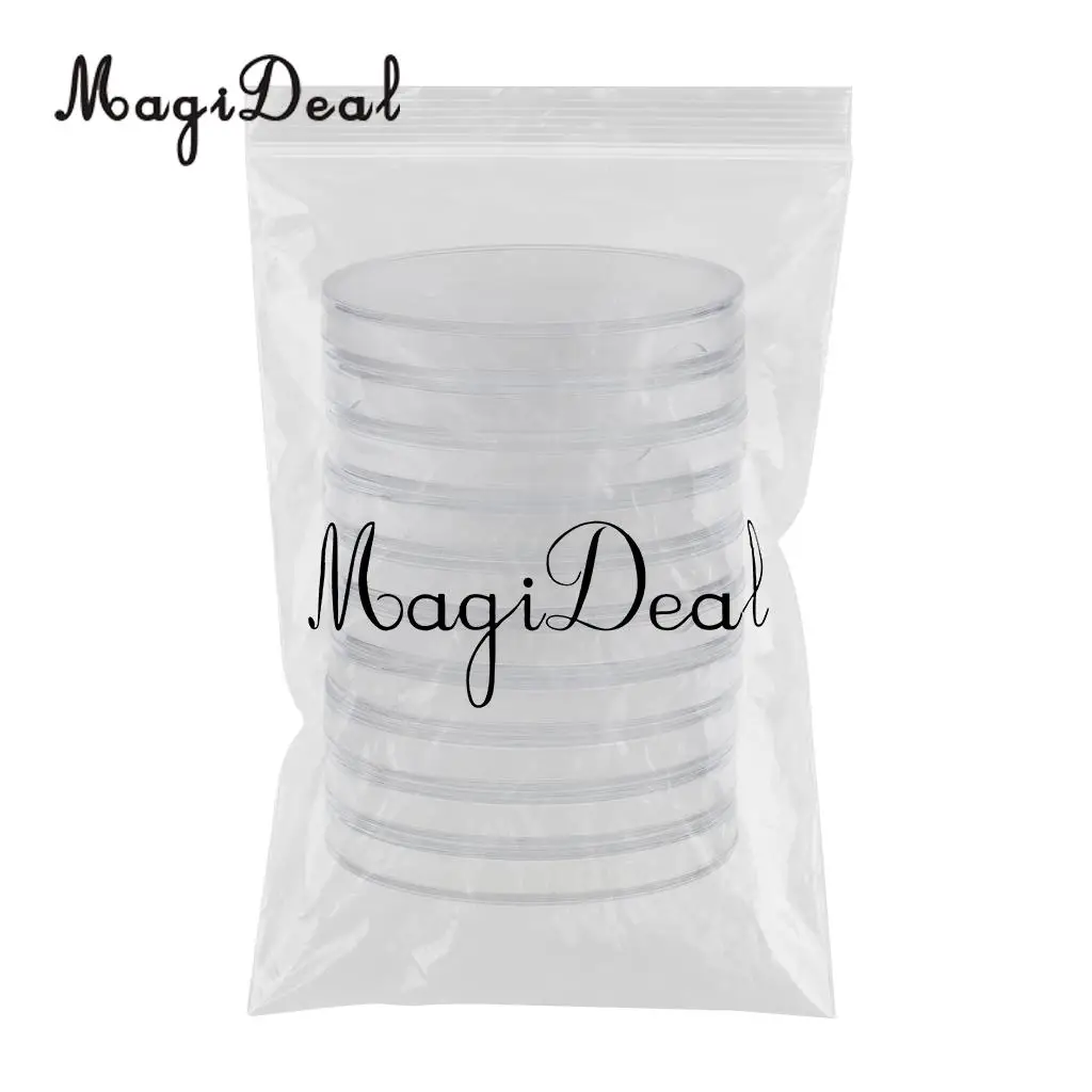 MagiDeal 10 Pcs/Lot Clear Coin Capsules Containers Holders Collectors Gift  46mm / 54mm / 55mm / 65mm