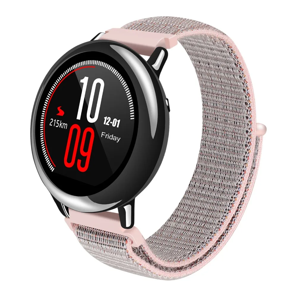 22 мм тканый нейлоновый ремешок для Huami Amazfit 2 ремешок Xiaomi Huami Amazfit Stratos Pace 2 2s браслет на запястье Amazfit ремешок для часов