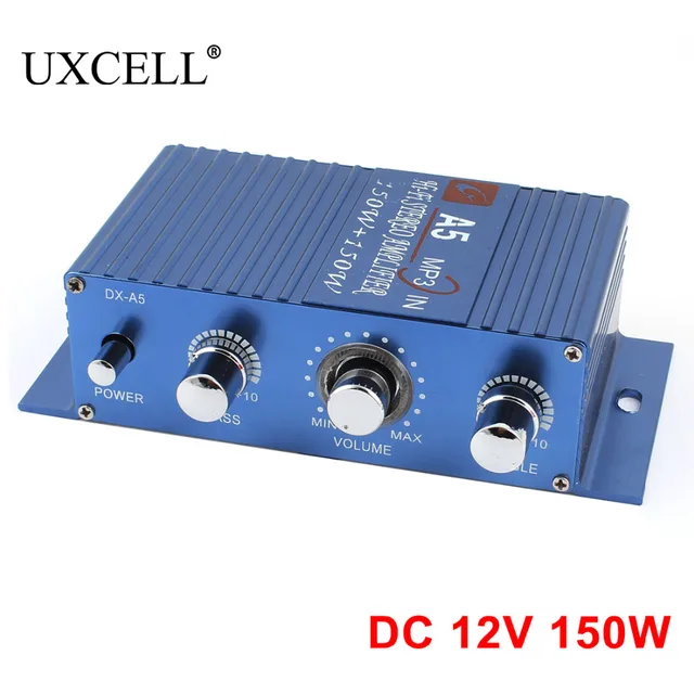 Best Price UXCELL DC 12V 150W Car Blue Aluminum Mini Hifi Stereo Audio Power Amplifier Best Price UXCELL DC 12V 150W Car Blue Aluminum Mini Hifi Stereo Audio Power Amplifier