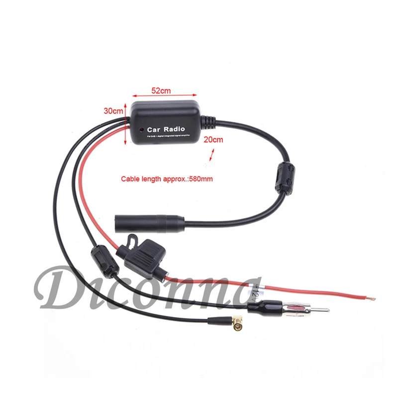 Автомобильный AM FM 12V Усилитель сигнала Усилитель стерео радио Встроенная антенна
