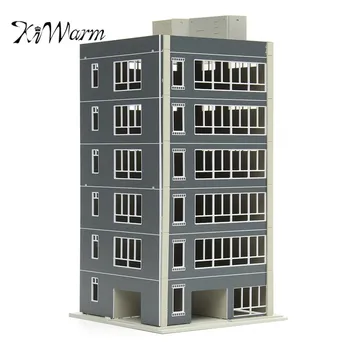 

KiWarm Simple 1:100 Outland Models Train Railway Modern 6 Story Painted Residential Gauge Building Scale Grey Ornament Decor