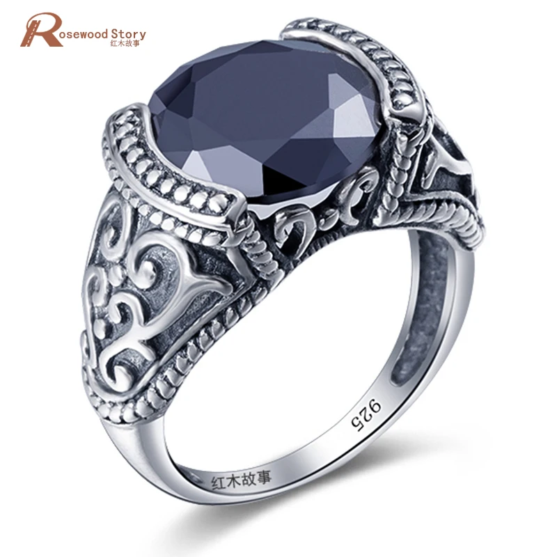 

Turkish Jewelry 925 Sterling Silver Cocktail Rings Unique Design Black Cubic Zirconia Ring Women Wedding Bijoux Cute/Romant