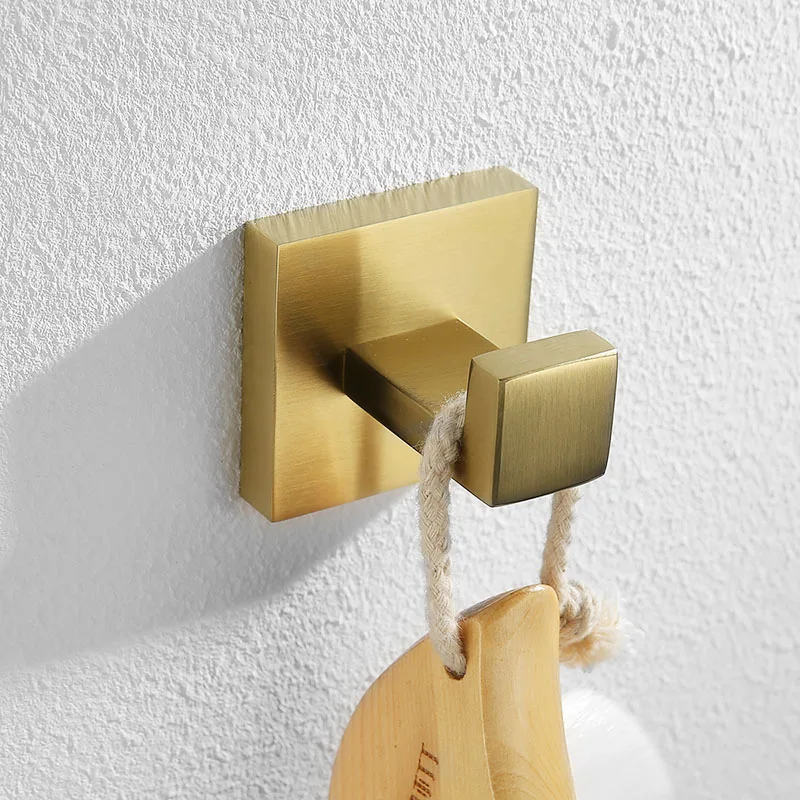 Cena Złoto szczotkowane akcesoria łazienkowe zestaw uchwytów wieszak na ręczniki wieszak na papier toaletowy wieszak na ręczniki wieszak na mydło szczotka do wc
