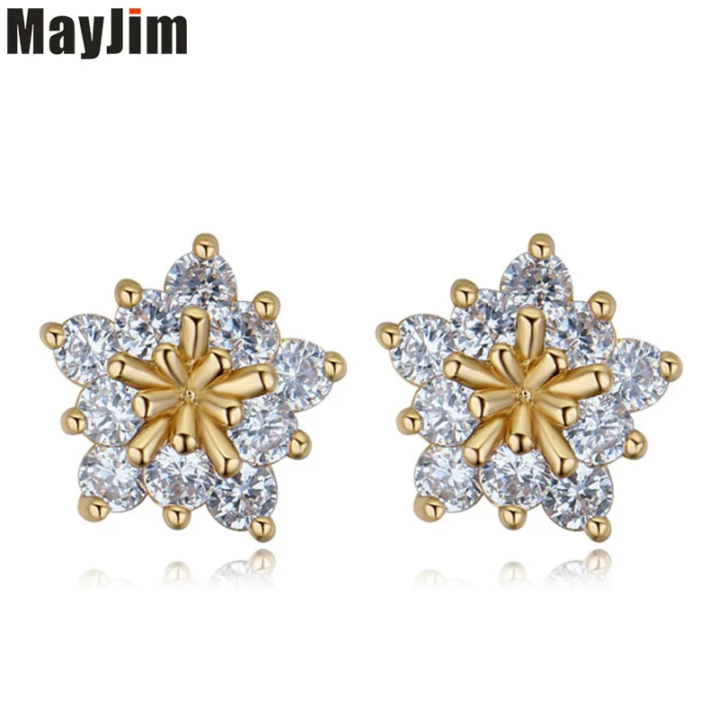 

New 2017 Fashion Women crystal Geometric stud Earrings Zircon puncture Earrings Bijoux wholesale accessories good quality