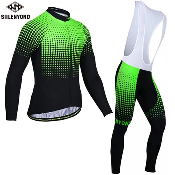 

SIILENYOND Long Cycling Clothing Winter Thermal Fleece Cycling Jersey Set keep warm Racing Maillot Bike Ropa Ciclismo suits