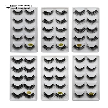 

YSDO 5 pairs mink eyelashes natural long makeup 3d mink lashes false eyelashes 3d soft fluffy lashes cilios mink volume lashes