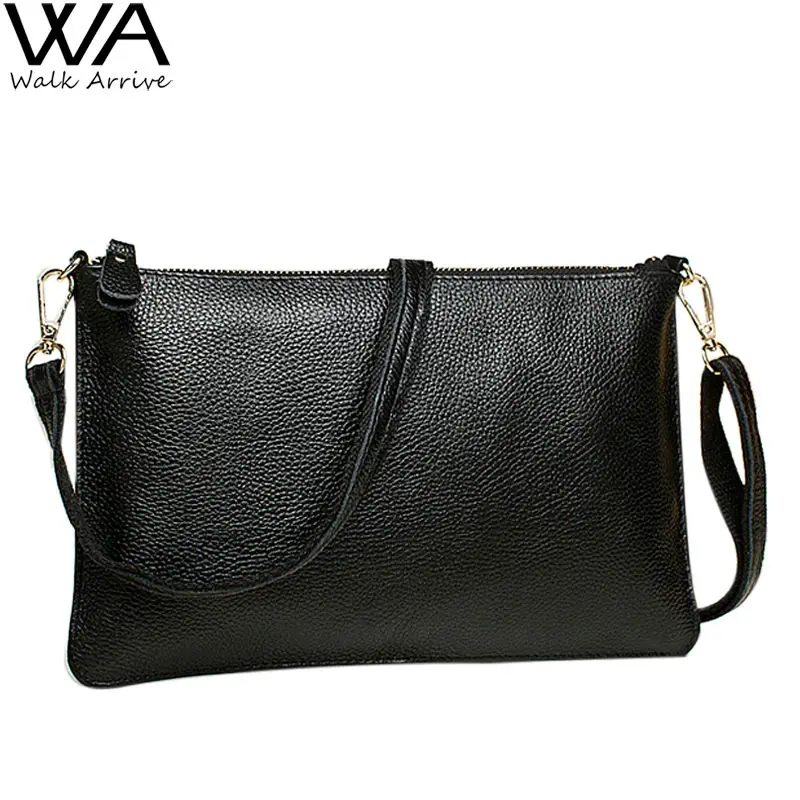 Genuine Leather Women Shoulder Bag Real Leather Clutch Cowhide Purse Fashion Satchel Casual Bolsas Femininas
