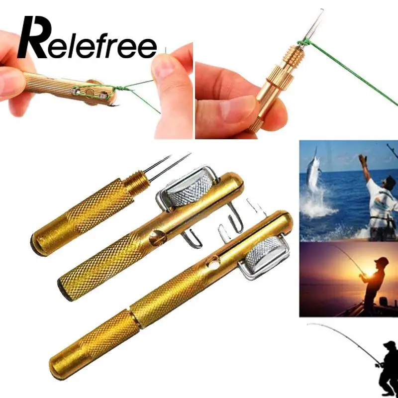 

Relefree 1 Pcs Fishing Hook Tyer Aluminum Knots Line Tying Fishhook Knotting Manual Tie Tool Accessory Fishing Tool