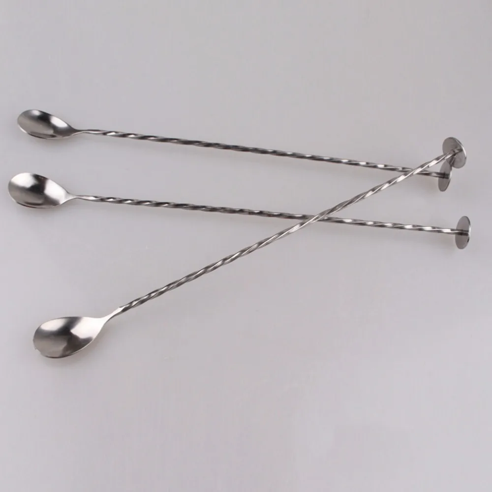 

High Quality 1Pc New Stainless Steel Long Handle Spoon Coffee Latte Ice Cream Soda Sundae Cocktail Scoop