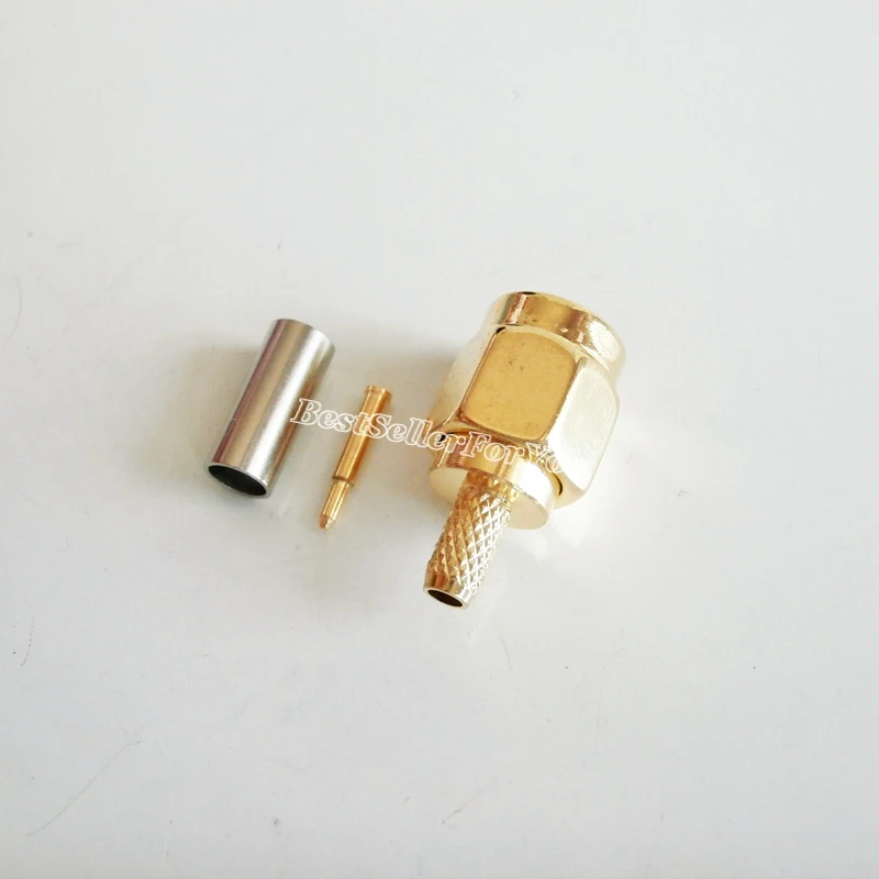 SMA штекер обжимной для кабеля RG174 RG316 LMR100 10 шт.|plug connector|sm plugl connector |