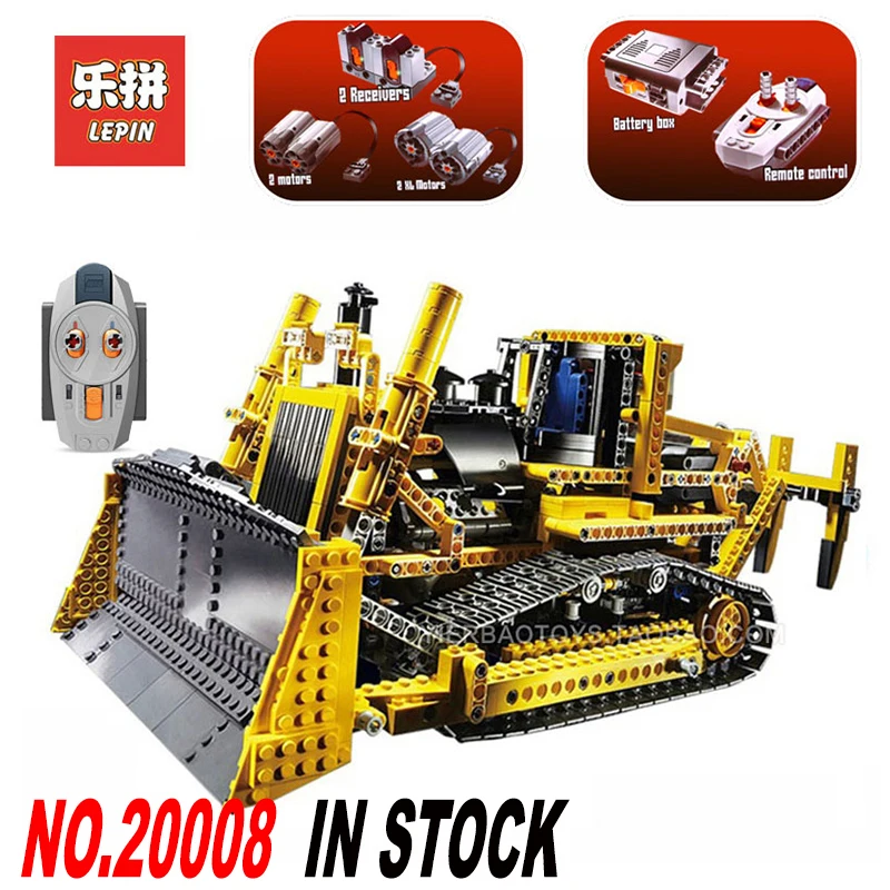 

LEPIN 20008 Technic series 1384Pcs bulldozer Model Building kits Blocks Bricks LegoINGlys 8275 toys for boys Children gifts
