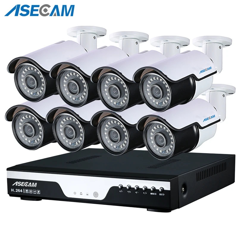 

New HD 1080P POE CCTV System 8CH 48V PoE NVR Kit 2MP Outdoor Security IP Camera Waterproof P2P Video Surveillance Set