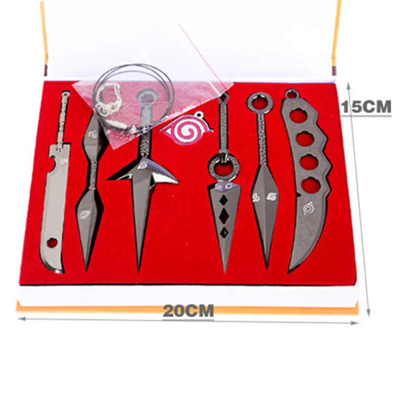 Игрушечные мечи из сплава Военный нож Наруто Hatake Kakashi Deidara Kunai Shuriken игрушки
