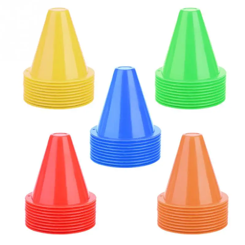 

10pcs/lot Football Cone Soccer Training Marker PE Cone Plate Football Rugby Space Marking Speed training Equipment