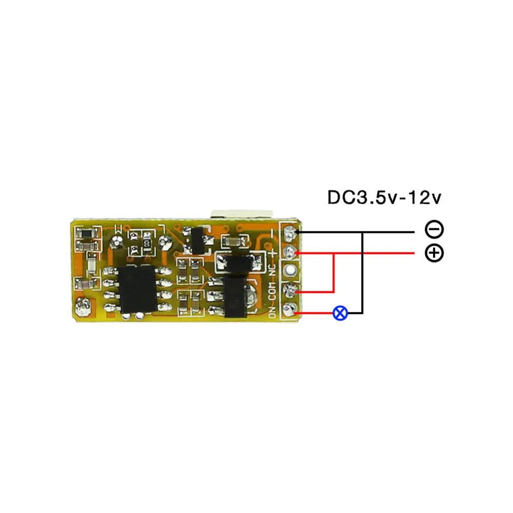 Мини-реле дистанционного переключателя DC3.7V 4,2 V 5V 6V 7,4 V 8,4 V 9V 12V Выход 0V сухая Контактное реле значение для переключения без COM NC 315/433