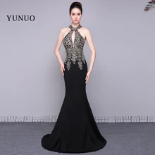 

Vestido De Festa Real Photos Prom Dresses Beaded High Neck Sexy Off The Shoulder Mermaid Formal Long Evening Prom Party Gowns